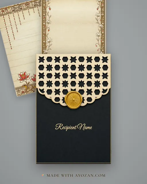 Patta Nirbandha — Living Invitation — envelope, as the guest receives it