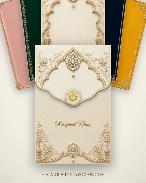 Pearl & Diamond Suite — Living Invitation — envelope, as the guest receives it