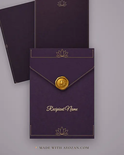 Plum Line Wedding — Living Invitation — envelope, as the guest receives it