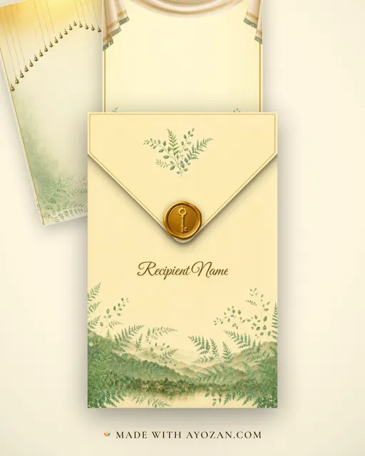 Sahyadri Greens — Living Invitation — envelope, as the guest receives it