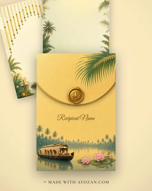 Backwater Reception — Living Invitation — envelope, as the guest receives it