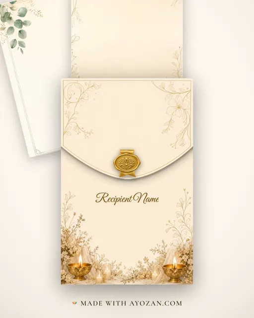 Ivory Reception — Living Invitation — envelope, as the guest receives it