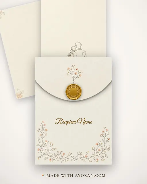 Jodi Sketch Baby Shower — Living Invitation — envelope, as the guest receives it