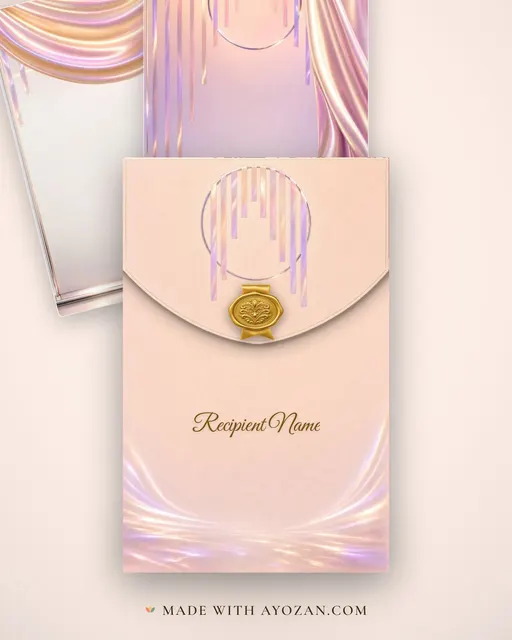 Aurora Save the Date — Living Invitation — envelope, as the guest receives it