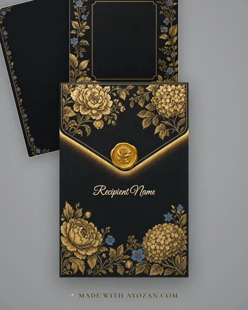Swarna Bagh Wedding — Living Invitation — envelope, as the guest receives it