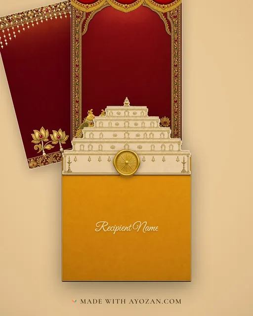 Thanjavur Thirumanam — Living Invitation — envelope, as the guest receives it