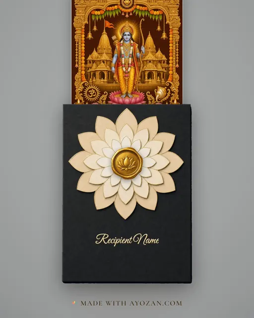 Ayodhya Ram Mandir — Darshan — envelope, as the guest receives it