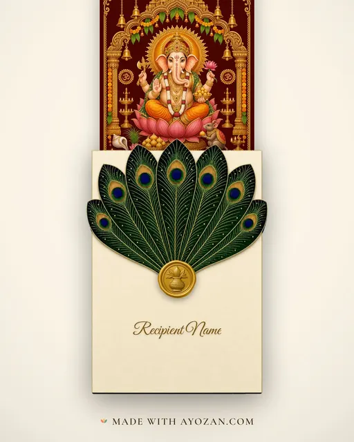 Lord Ganesha — Ganesh Chaturthi — envelope, as the guest receives it