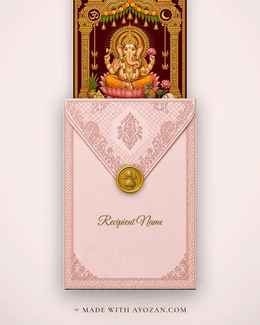 Lord Ganesha — Sankashti Chaturthi — envelope, as the guest receives it