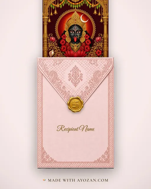 Kalighat Kali — Darshan — envelope, as the guest receives it