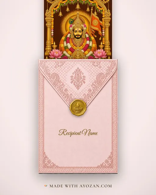 Khatu Shyam Ji — Darshan — envelope, as the guest receives it