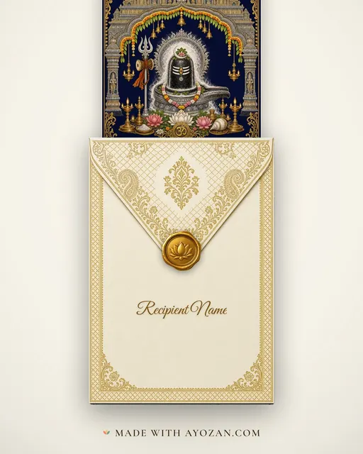Mahakaleshwar Ujjain — Darshan — envelope, as the guest receives it