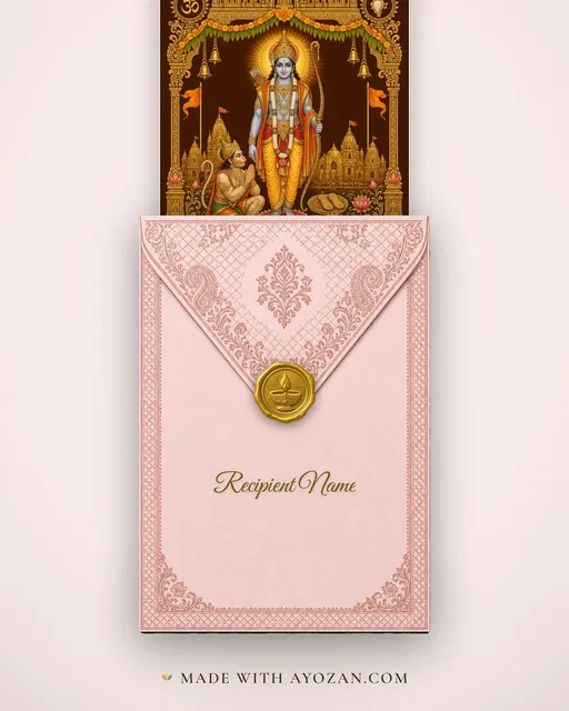 Lord Rama — Ram Navami — envelope, as the guest receives it