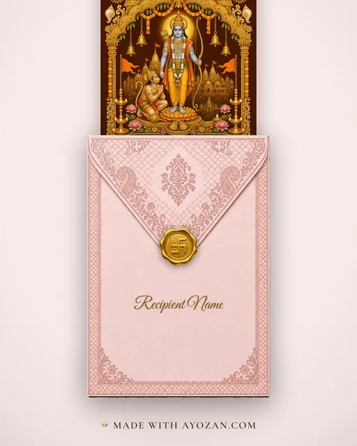 Lord Rama — Ramlila — envelope, as the guest receives it
