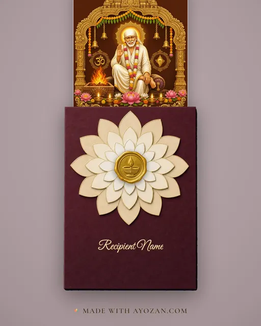 Shirdi Sai Baba — Sai Darshan — envelope, as the guest receives it