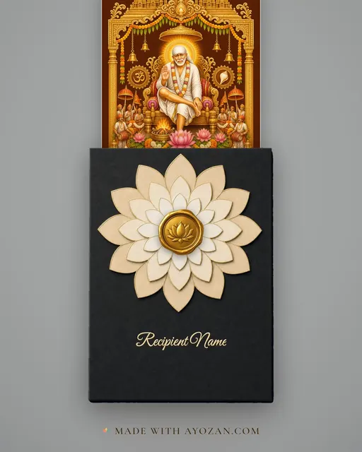 Shirdi Sai Baba — Sai Palki — envelope, as the guest receives it