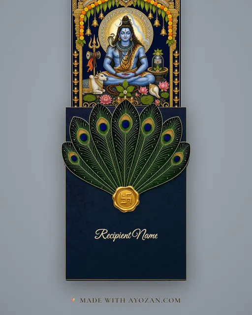 Lord Shiva — Maha Shivaratri — envelope, as the guest receives it