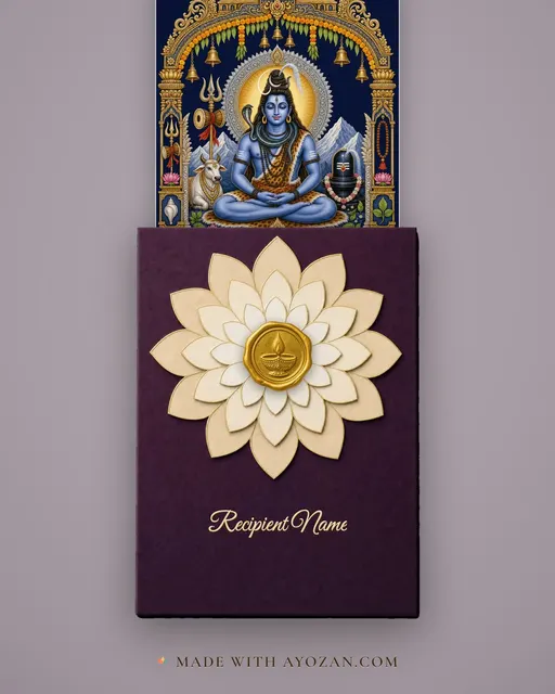 Lord Shiva — Shiva Darshan — envelope, as the guest receives it