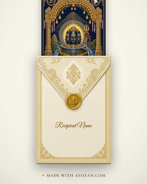Trimbakeshwar — Darshan — envelope, as the guest receives it