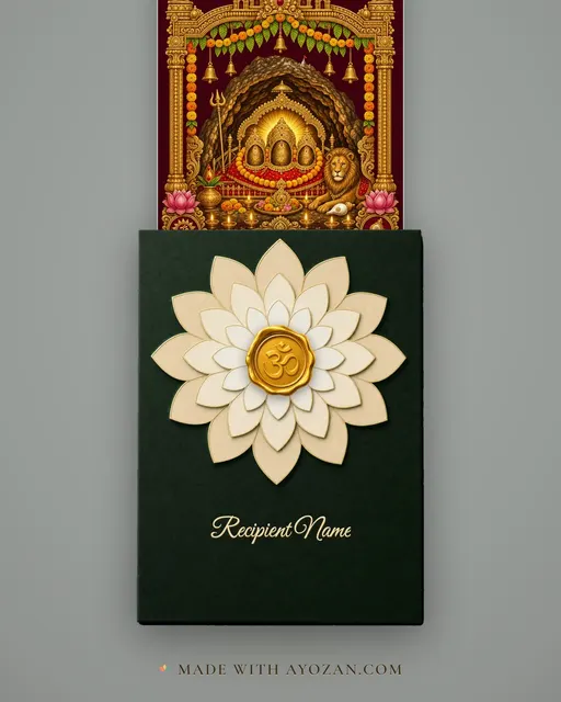 Vaishno Devi — Darshan — envelope, as the guest receives it