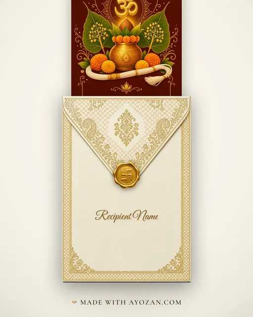 Janeu Sanskar Blessings — envelope, as the guest receives it