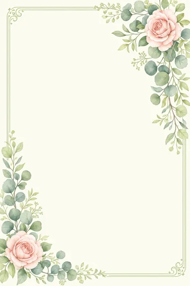 Sage Botanical — Watercolor — Wedding card design