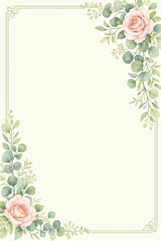 Sage Botanical — Watercolor — Goan Christian Modern Wedding invitation card design from Ayozan
