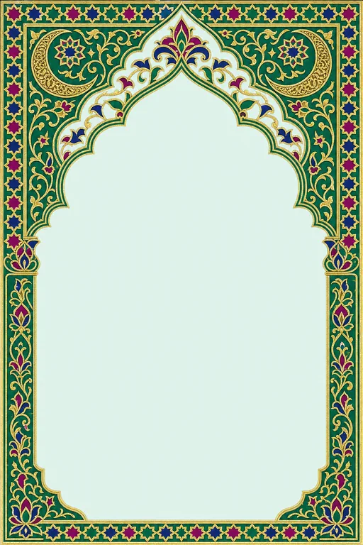 Emerald Arabesque — Gold Foil — Hyderabadi Muslim Ornate Wedding invitation card design from Ayozan