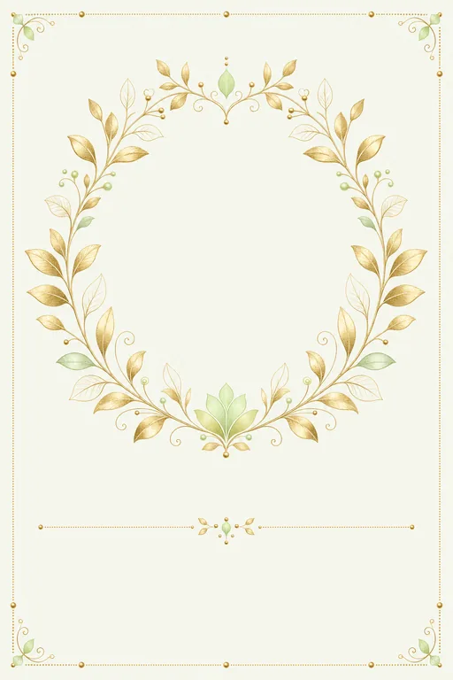 Gold-Leaf Botanical — Anniversary — Minimal Anniversary invitation card design from Ayozan