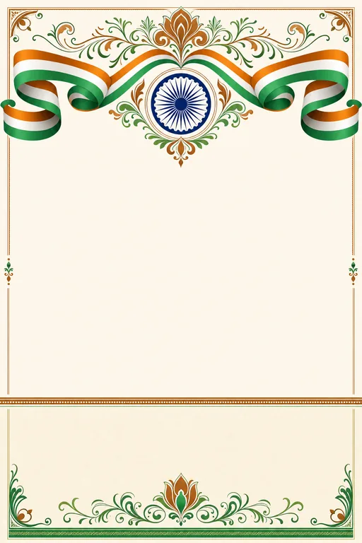Tricolour Pride — National Day — Modern Independence Day invitation card design from Ayozan