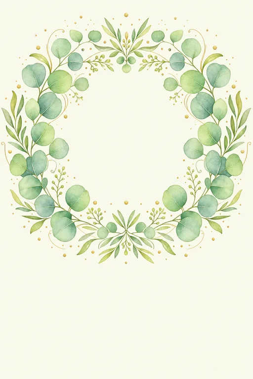 Eucalyptus Wreath — Fresh — Modern Milestone Celebration invitation card design from Ayozan