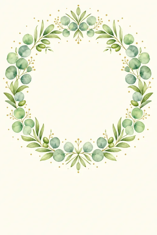 Eucalyptus Wreath — Fresh — Modern New Job invitation card design from Ayozan