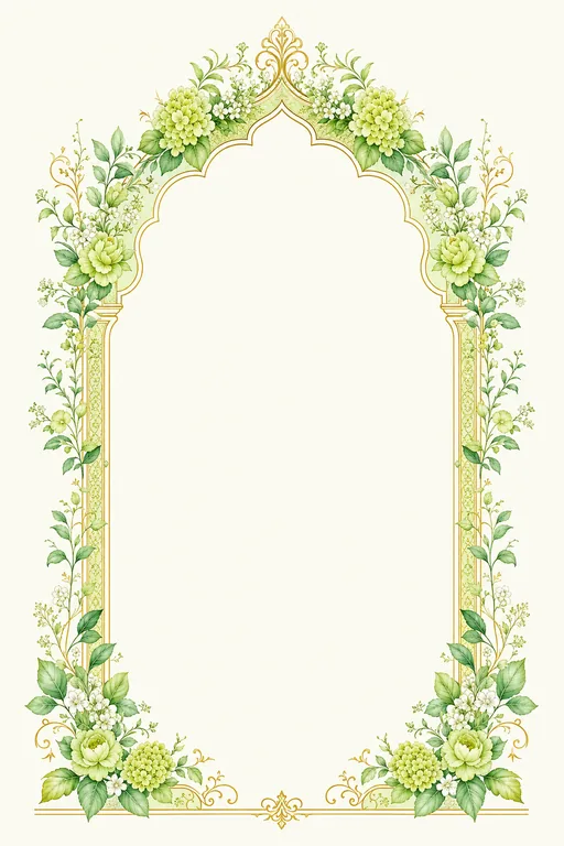 Floral Arch — Garden Wedding — Ornate Wedding invitation card design from Ayozan