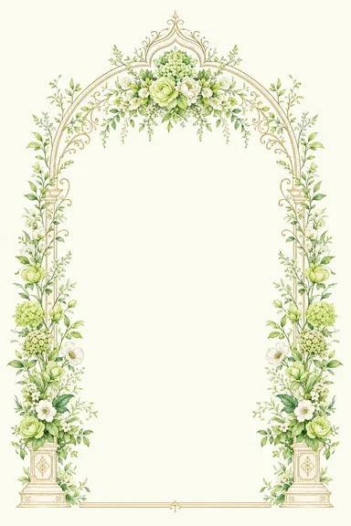 Floral Arch — Garden Wedding — Wedding Reception card design