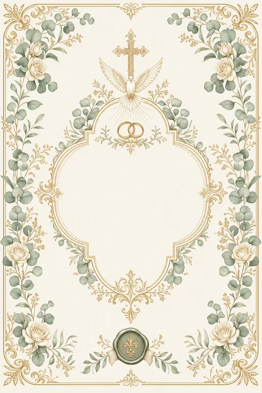 Wedding Ceremony — Sage Botanical Classic Wedding Suite — North Indian Christian Traditional Wedding Ceremony invitation card design from Ayozan