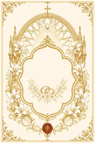 Tamil Christian — Gold & Lily — Engagement invitation card design