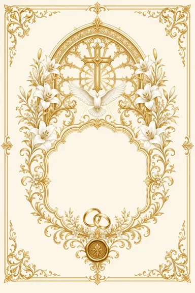 Wedding Ceremony — Tamil Christian — Gold & Lily Wedding Suite — Wedding card design