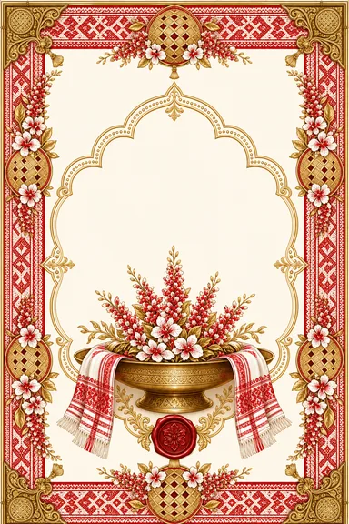 Assamese Gamosa & Xorai — Assamese Wedding invitation card design