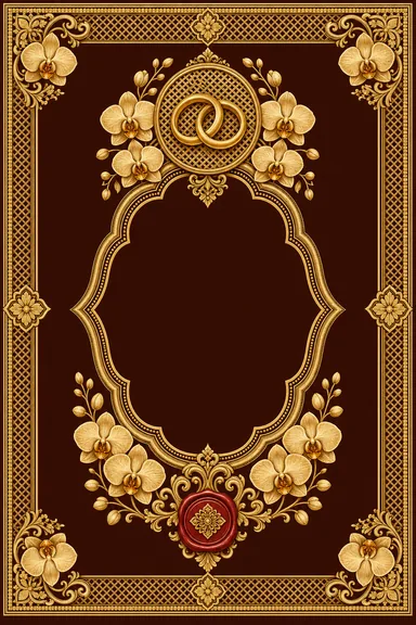 Assamese Muga Silk & Kopou — Assamese Heritage invitation card design