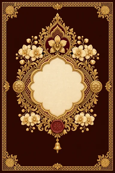 Assamese Muga Silk & Kopou — Assamese Heritage invitation card design