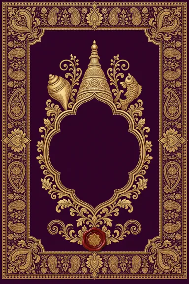 Baluchari Brocade — Bengali Wedding invitation card design
