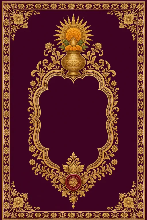 Haldi — Banarasi Brocade Wedding Suite — North Indian Hindu Traditional Haldi invitation card design from Ayozan