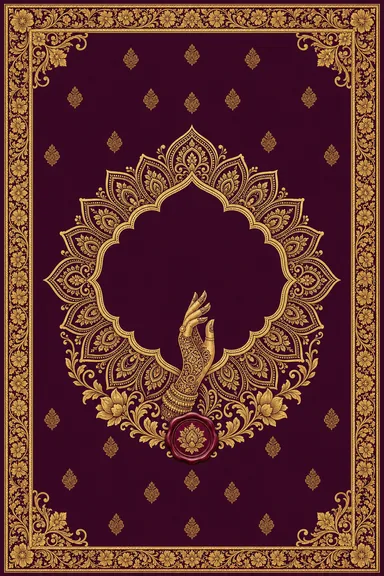 Mehndi — Banarasi Brocade Wedding Suite — Mehndi card design