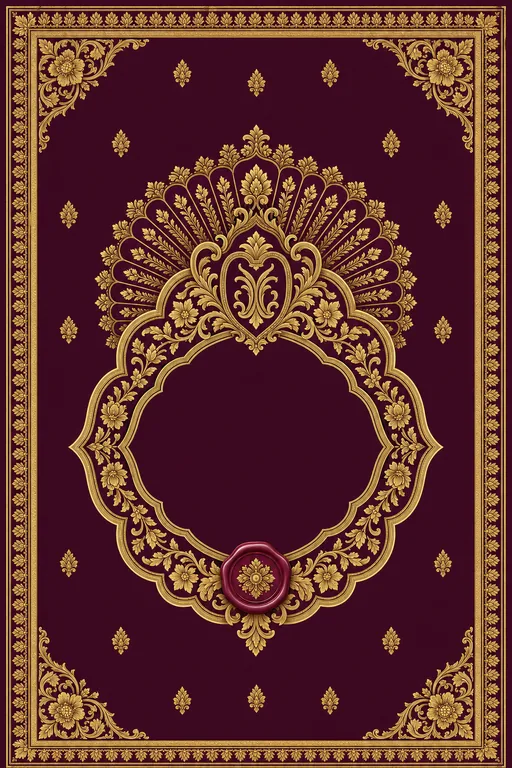 Reception — Banarasi Brocade Wedding Suite — North Indian Hindu Traditional Reception invitation card design from Ayozan