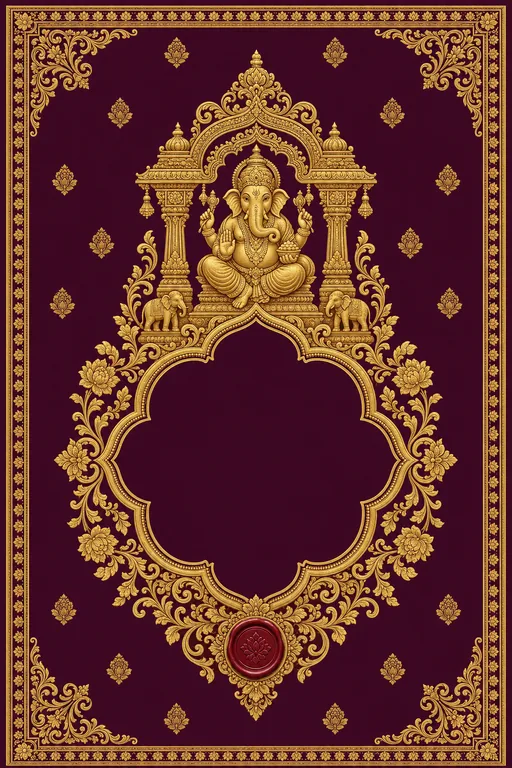 Wedding — Banarasi Brocade Wedding Suite — North Indian Hindu Traditional Wedding invitation card design from Ayozan