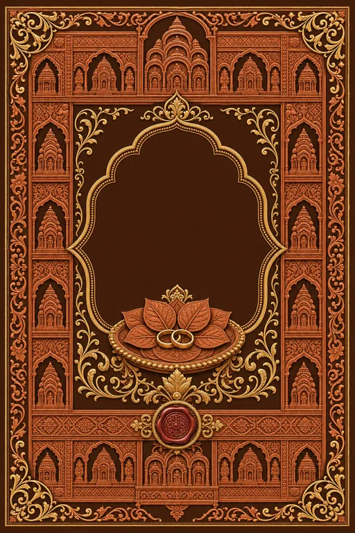 Engagement — Bishnupur Terracotta Wedding Suite — Bengali Hindu Traditional Engagement invitation card design from Ayozan