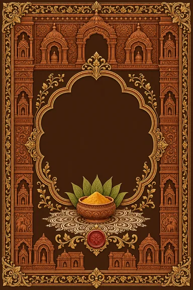 Bishnupur Terracotta — Haldi invitation card design