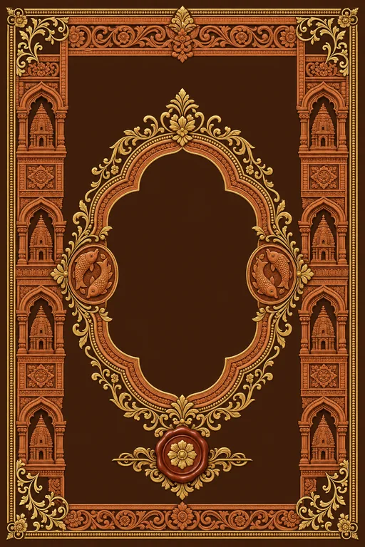 Reception — Bishnupur Terracotta Wedding Suite — Bengali Hindu Traditional Reception invitation card design from Ayozan