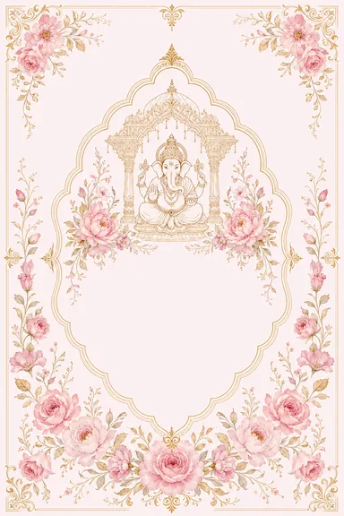 Blush-Rose Watercolor — Hindi invitation card design
