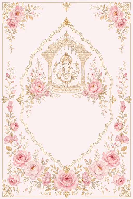 Wedding — Blush-Rose Watercolor Wedding Suite — North Indian Hindu Traditional Wedding invitation card design from Ayozan